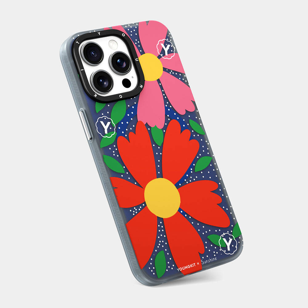 Apple iPhone 14 Pro Kılıf M-safe Şarj Özellikli Sunshine Tasarımlı Youngkit Colorful Serisi Kapak Kırmızı