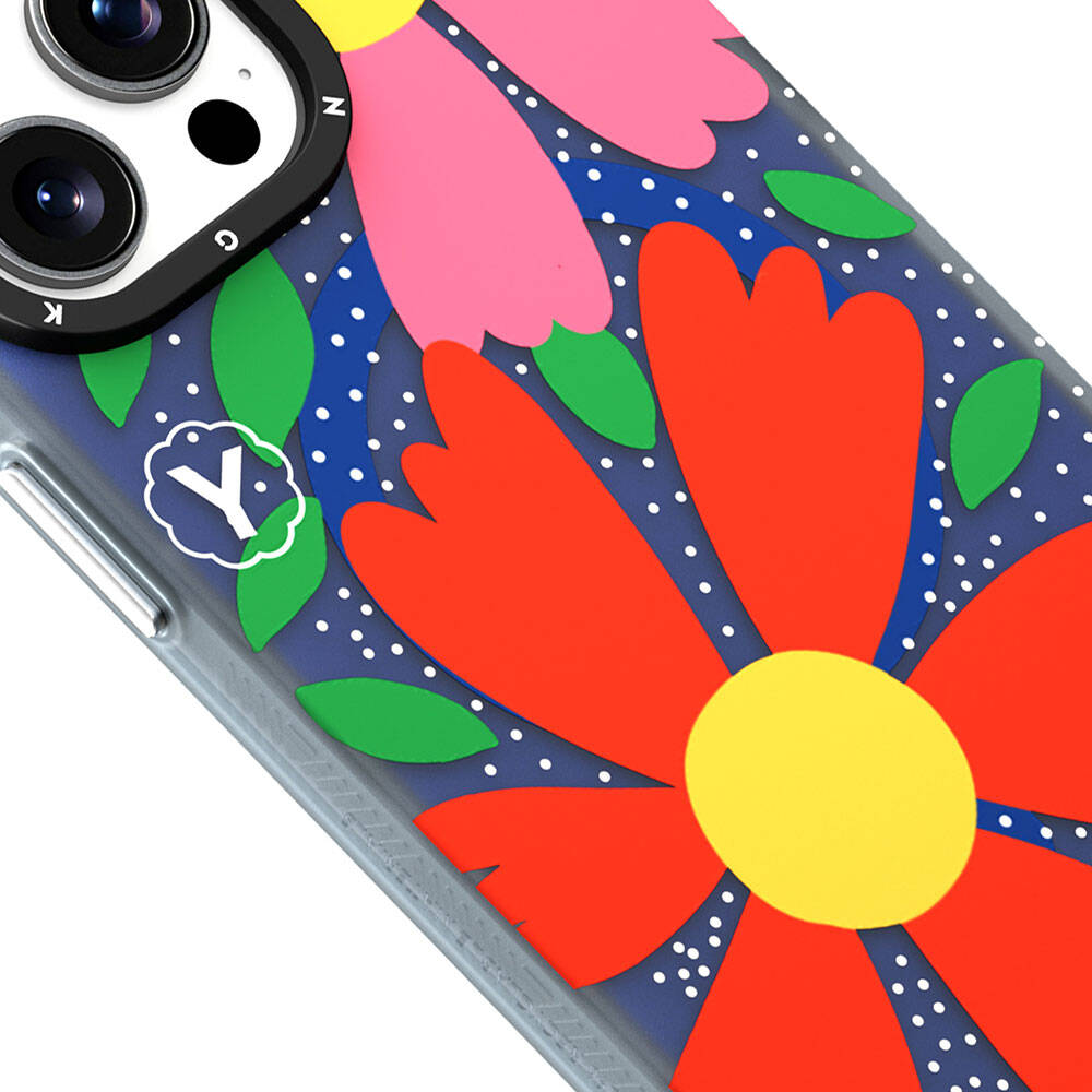 Apple iPhone 14 Pro Kılıf M-safe Şarj Özellikli Sunshine Tasarımlı Youngkit Colorful Serisi Kapak Kırmızı
