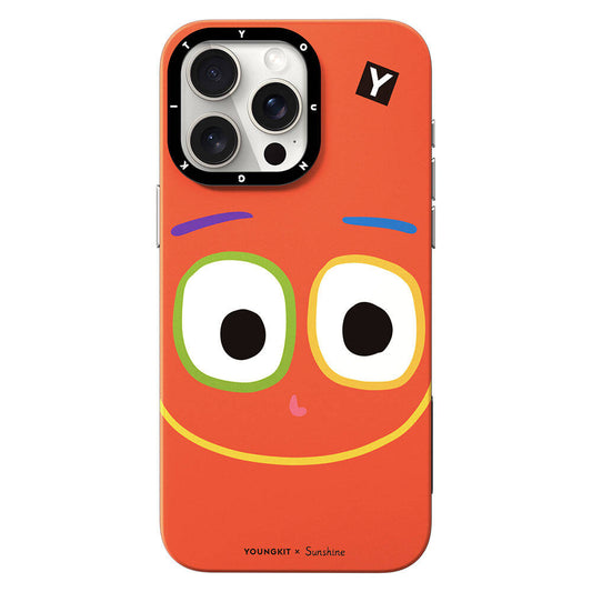 Apple iPhone 14 Pro Kılıf M-safe Şarj Özellikli Sunshine Tasarımlı Youngkit Daily Happy Serisi Kapak Sarı