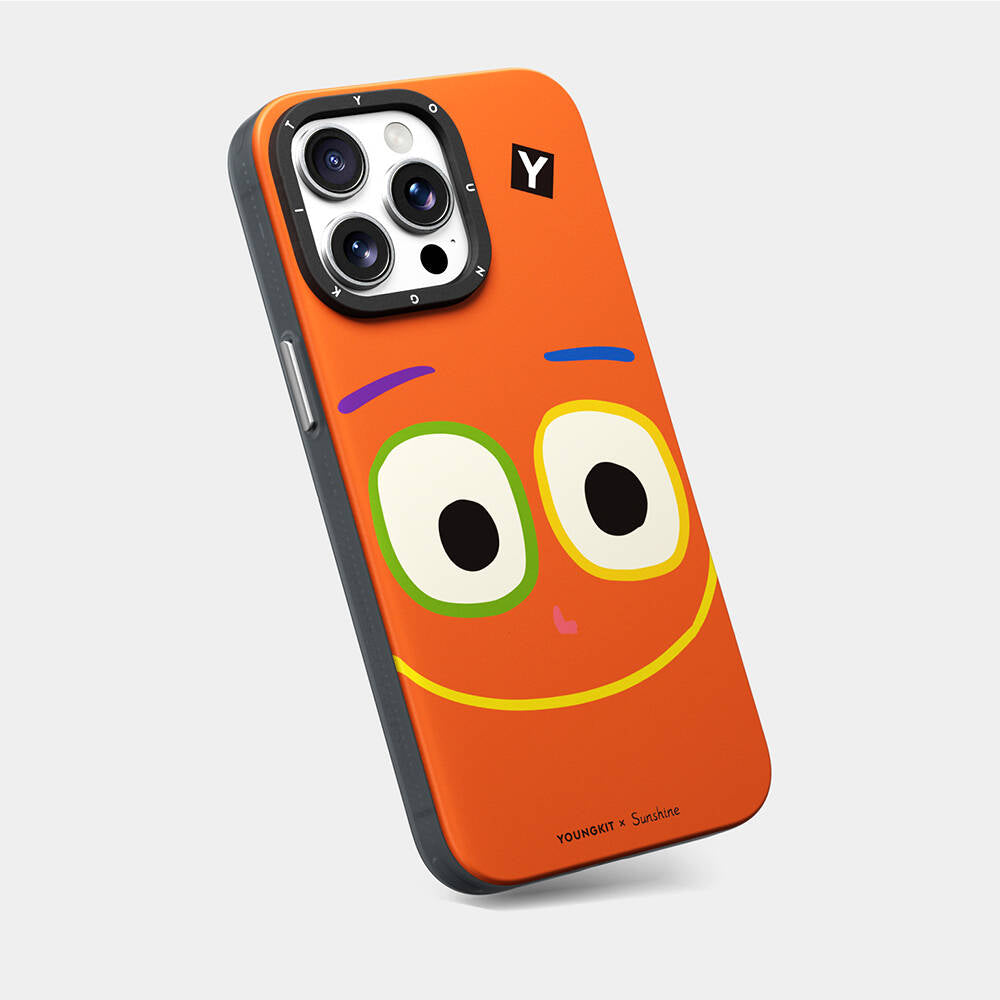Apple iPhone 14 Pro Kılıf M-safe Şarj Özellikli Sunshine Tasarımlı Youngkit Daily Happy Serisi Kapak Kırmızı