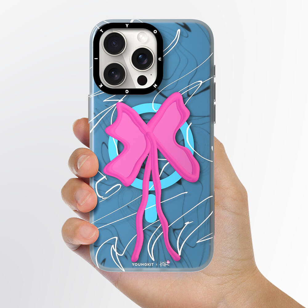 Apple iPhone 14 Pro Kılıf M-safe Şarj Özellikli Youngkit Anti-Trend Serisi Kapak Mavi