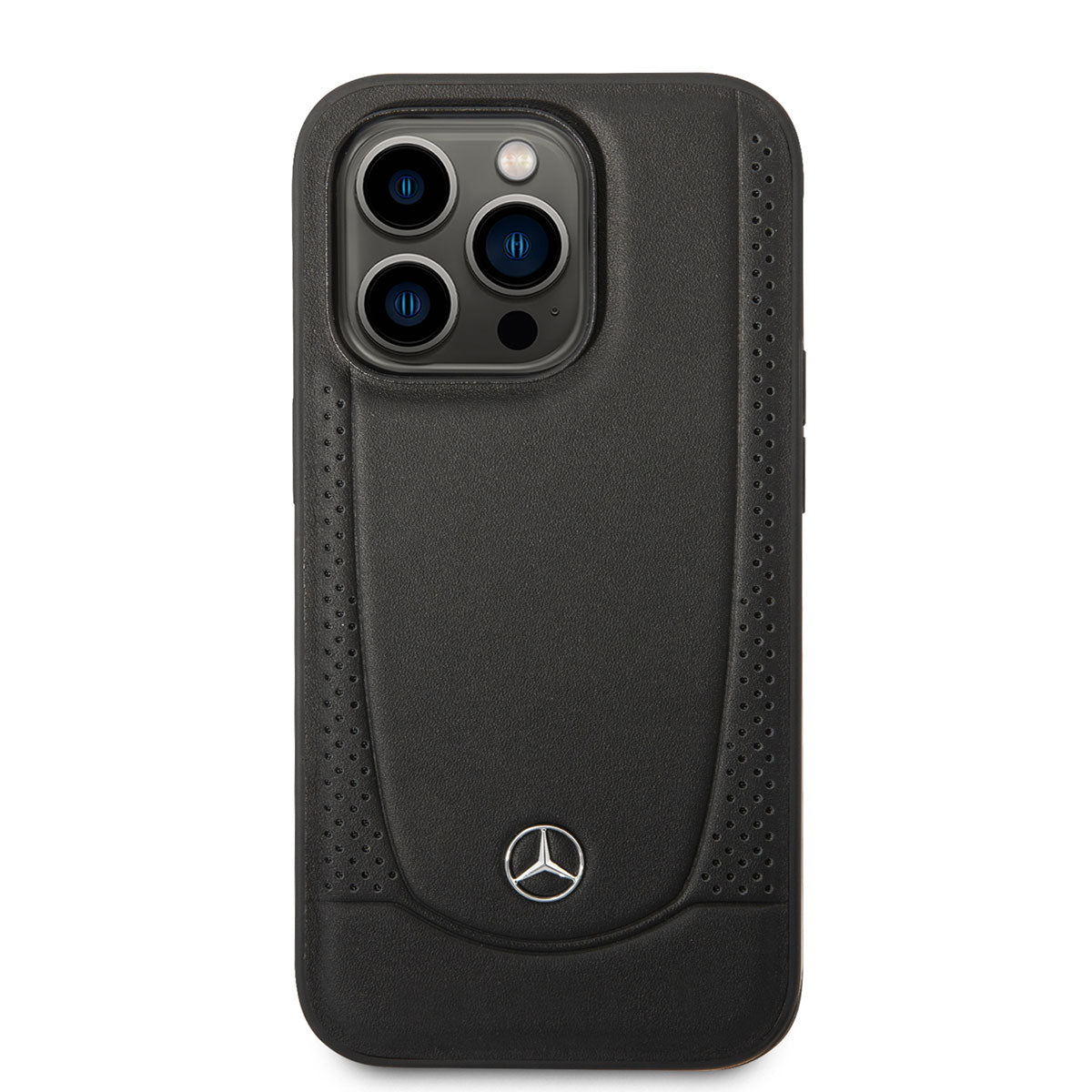 Apple iPhone 14 Pro Kılıf Mercedes Benz M-safe Şarj Özellikli Urban Deri Kapak Siyah