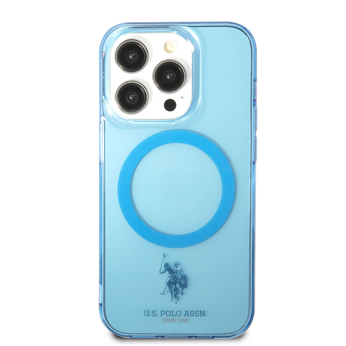 Apple iPhone 14 Pro Kılıf U.S. POLO ASSN. M-safe Şarj Özellikli Transparan Tasarım Kapak Renksiz