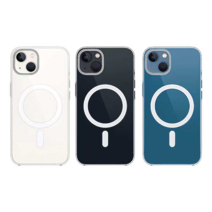 Apple iPhone 14 Pro Kılıf Wiwu MCC-102 Magnetic Crystal Sert PC Kapak Renksiz