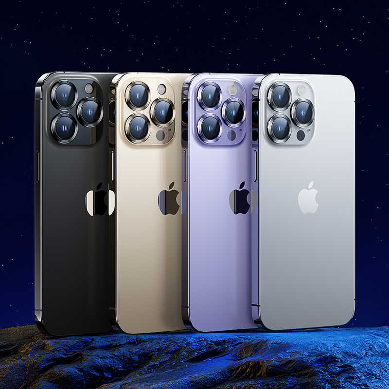Apple iPhone 14 Pro Max Benks New KR Kamera Lens Koruyucu Gold