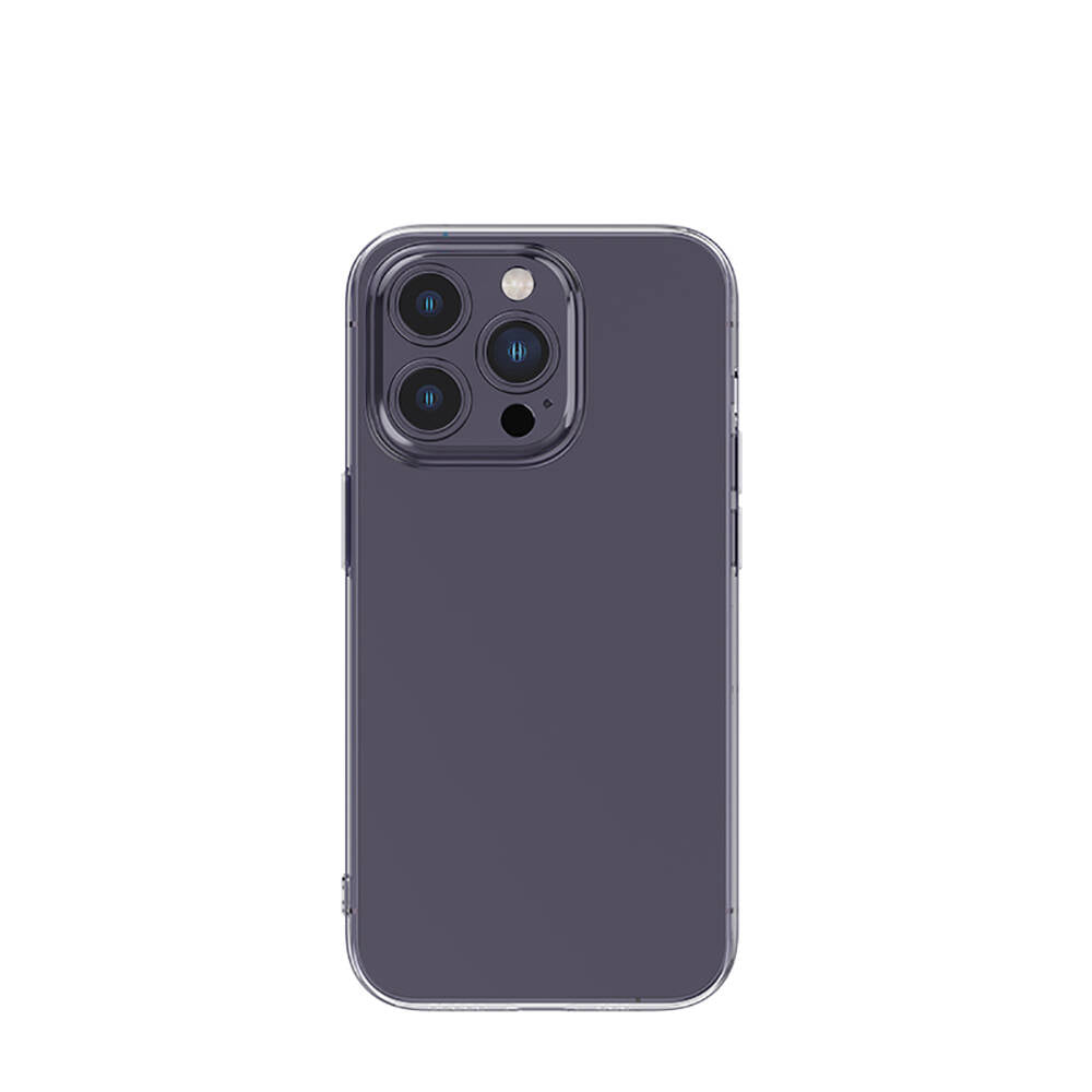 Apple iPhone 14 Pro Max Kılıf Airbagli Şeffaf Darbe Emici Silikon Tasarımlı Recci Clarity Serisi Kapak Şeffaf