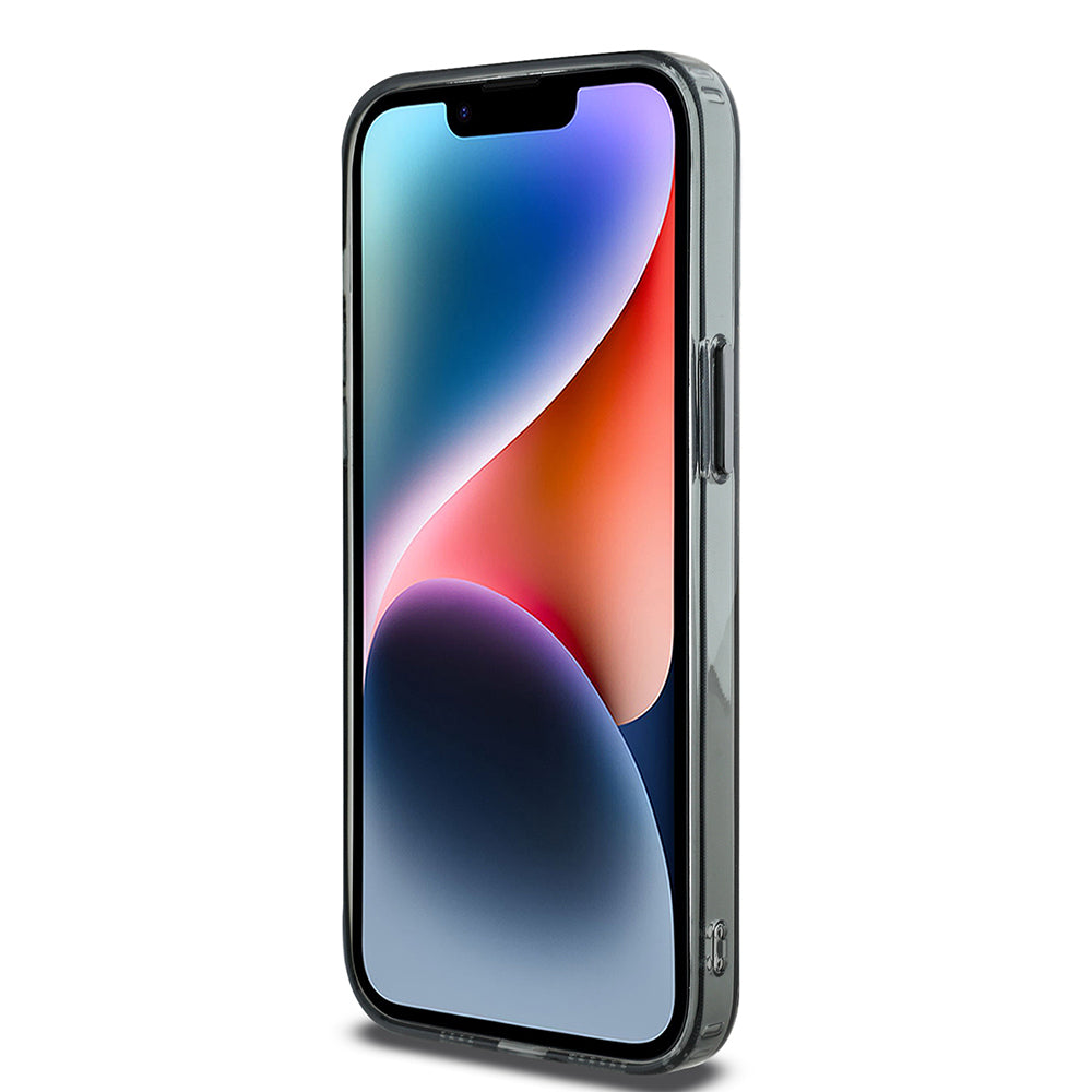 Apple iPhone 14 Pro Max Kılıf Aston Martin Orjinal Lisanslı M-safe Şarj Özellikli IML Baskı Logolu Metal Düğmeli Kapak Siyah