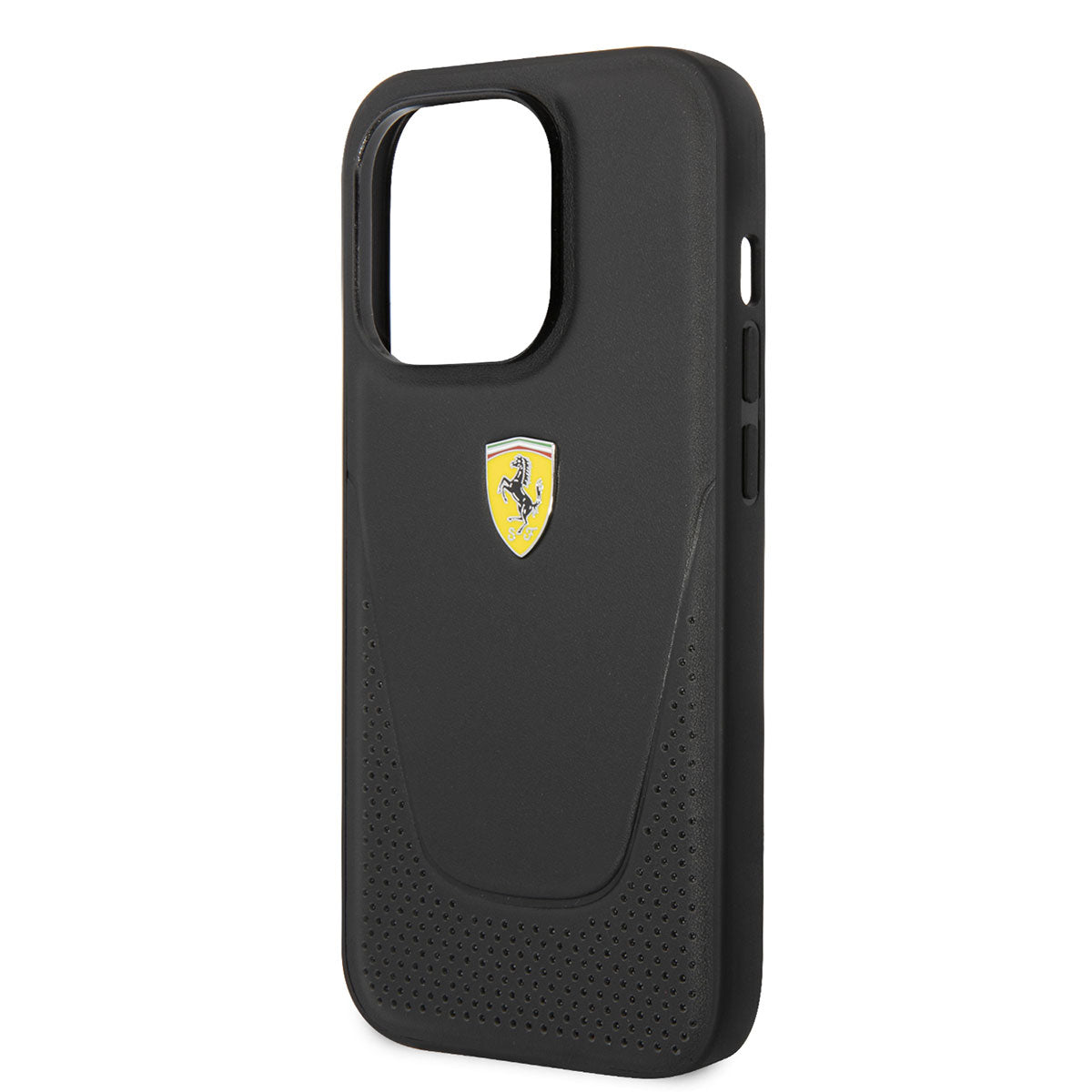 Apple iPhone 14 Pro Max Kılıf Ferrari Deri Delikli Dizayn Kapak Kırmızı