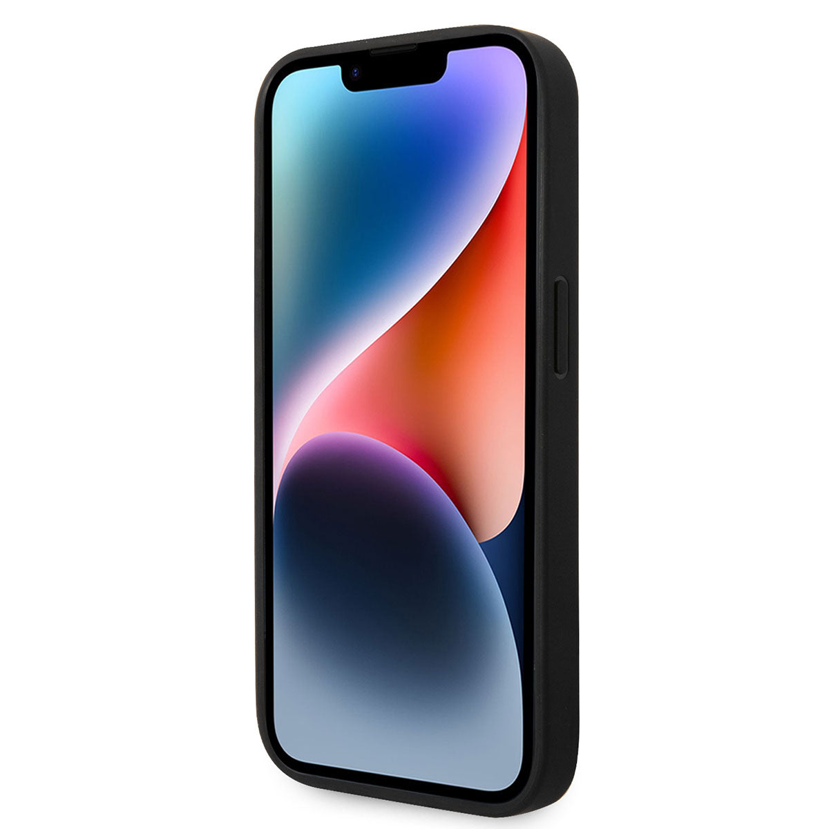 Apple iPhone 14 Pro Max Kılıf Ferrari M-safe Şarj Özellikli Deri Kenarları Damgalı Dizayn Kapak Siyah