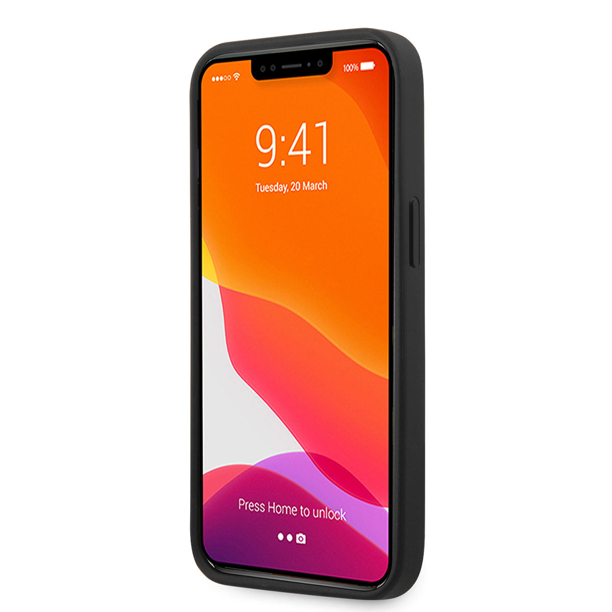 Apple iPhone 14 Pro Max Kılıf Ferrari PU Deri Ve Karbon Dizayn Kapak Kırmızı