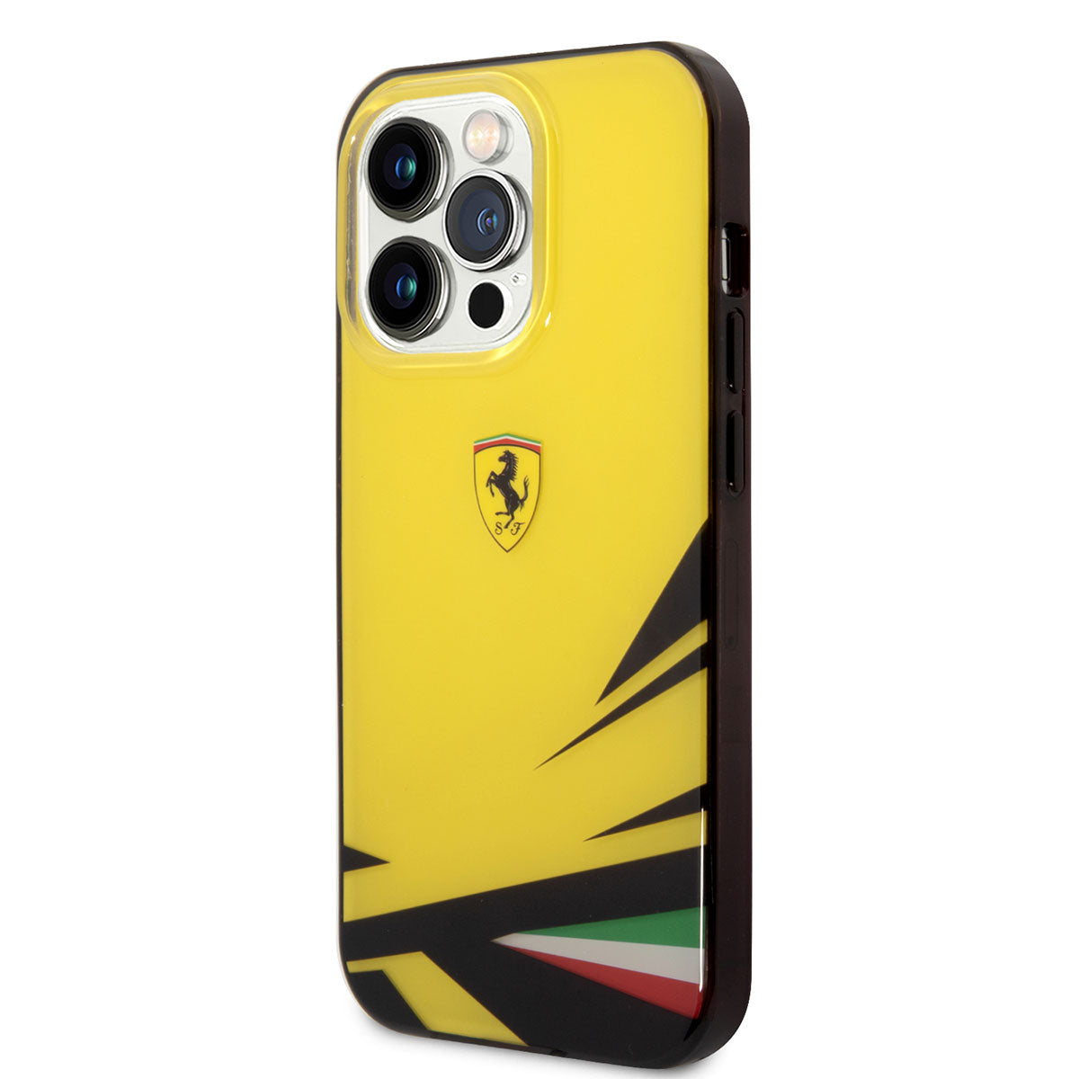Apple iPhone 14 Pro Max Kılıf Ferrari Sarı İtalyan Bayrak Baskılı Dizayn Kapak Sarı
