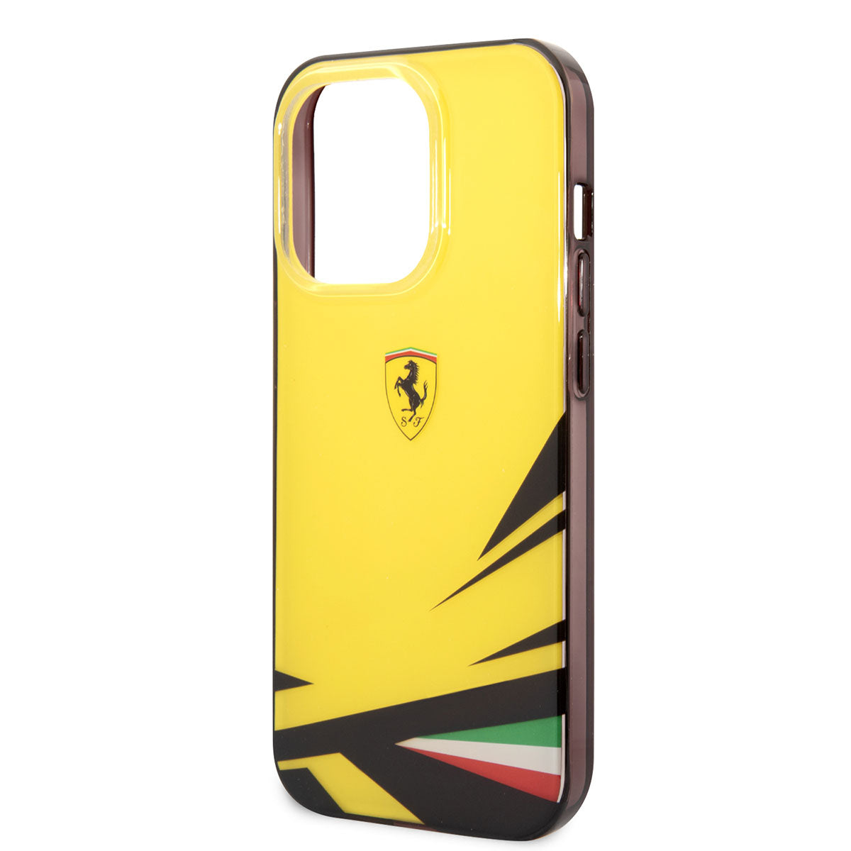 Apple iPhone 14 Pro Max Kılıf Ferrari Sarı İtalyan Bayrak Baskılı Dizayn Kapak Sarı