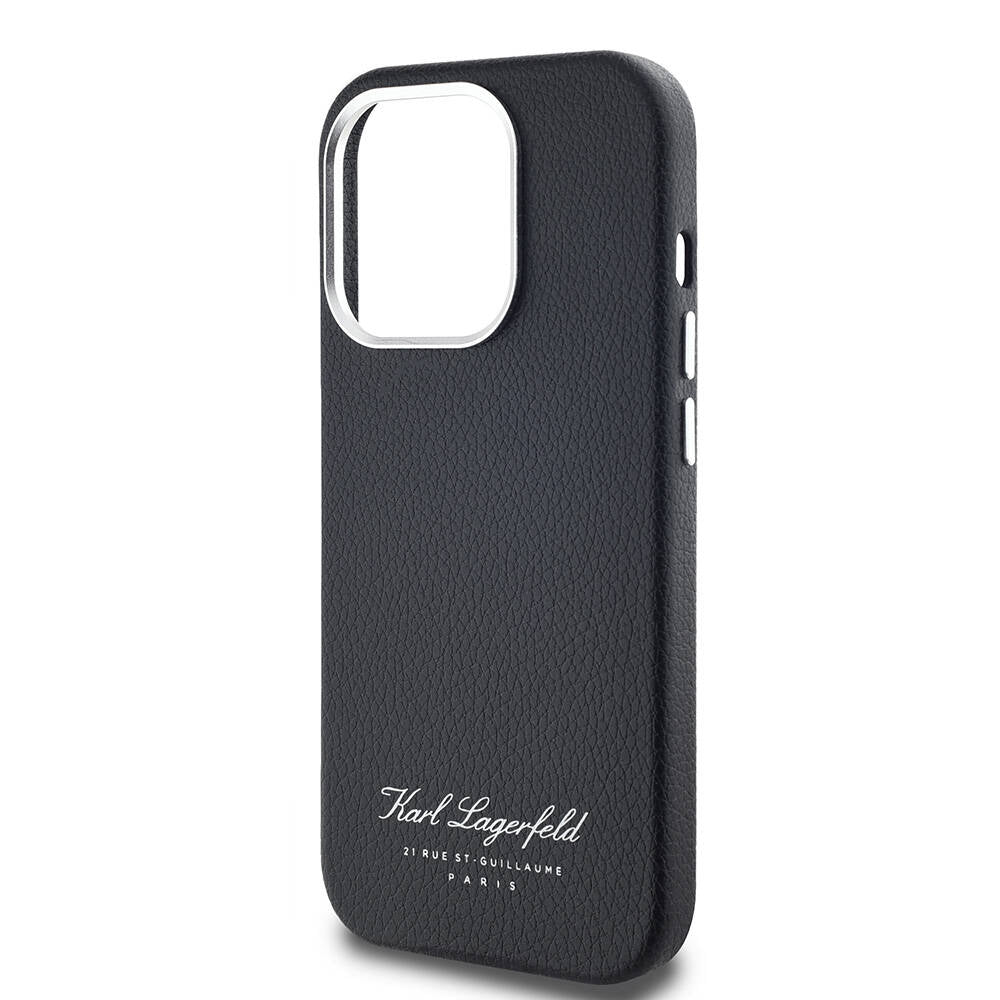 Apple iPhone 14 Pro Max Kılıf Karl Lagerfeld Orjinal Lisanslı KL Yazılı Hotel Kapak Siyah