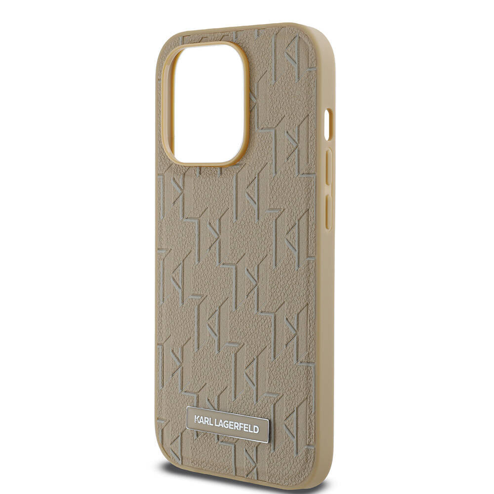 Apple iPhone 14 Pro Max Kılıf Karl Lagerfeld Orjinal Lisanslı M-safe Şarj Özellikli KL Yazılı Hot Stamp Kapak Siyah