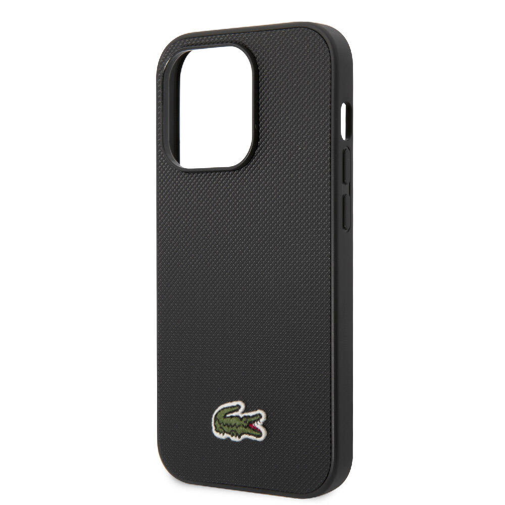 Apple iPhone 14 Pro Max Kılıf Lacoste Orjinal Lisanslı PU Pike Desenli Arka Yüzey İkonik Timsah Dokuma Logolu Kapak Kırmızı