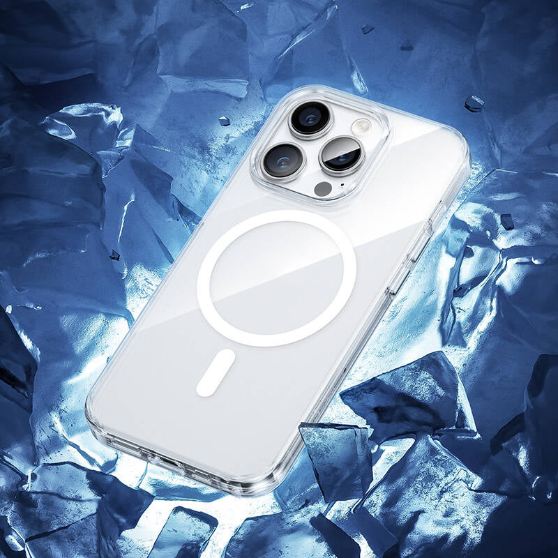 Apple iPhone 14 Pro Max Kılıf M-safe Şarj Özellikli Benks 1.8mm Ultra İnce Şeffaf Kapak Renksiz