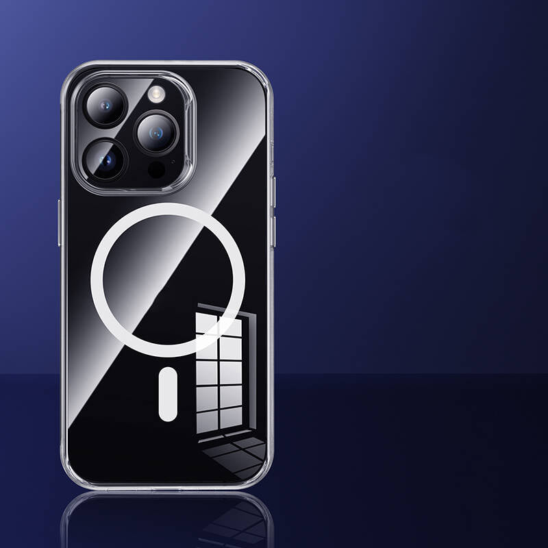 Apple iPhone 14 Pro Max Kılıf M-safe Şarj Özellikli Benks 1.8mm Ultra İnce Şeffaf Kapak Renksiz