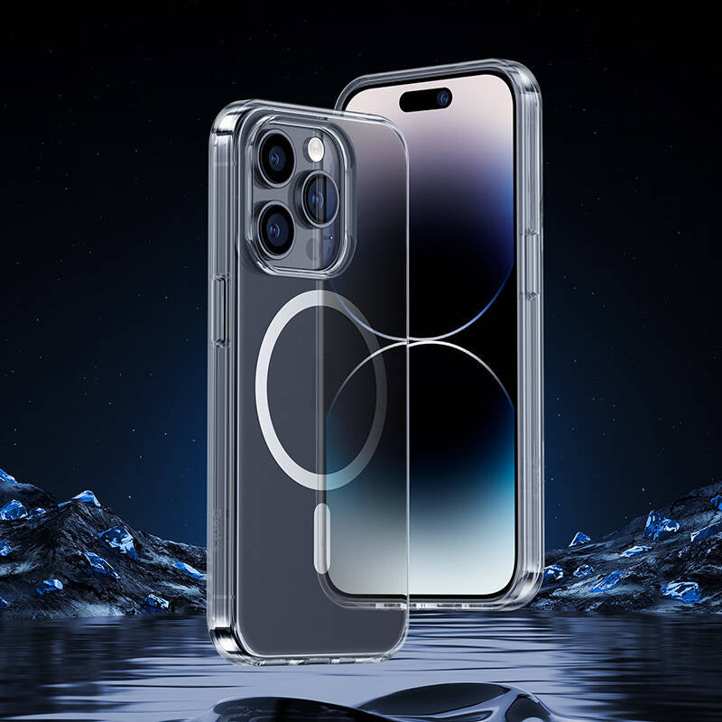 Apple iPhone 14 Pro Max Kılıf M-safe Şarj Özellikli Benks 1.8mm Ultra İnce Şeffaf Kapak Renksiz