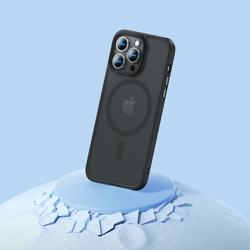 Apple iPhone 14 Pro Max Kılıf M-safe Şarj Özellikli Benks Mist Hybrid Kapak Siyah
