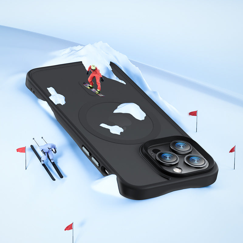 Apple iPhone 14 Pro Max Kılıf M-safe Şarj Özellikli Benks Mist Hybrid Kapak Siyah