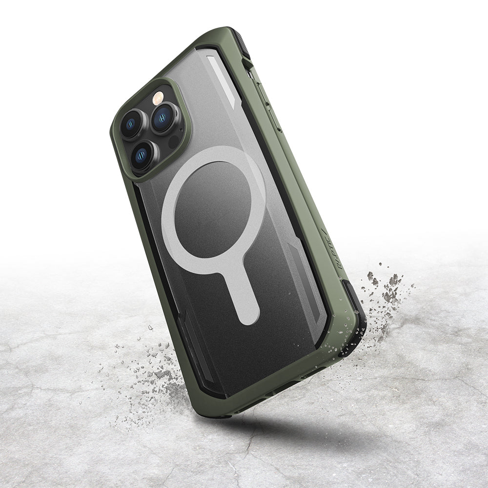 Apple iPhone 14 Pro Max Kılıf M-safe Şarj Özellikli Raptic Secure Serisi Çift Kat TPU Kenarlı Şeffaf Arka Yüzeyli Kapak