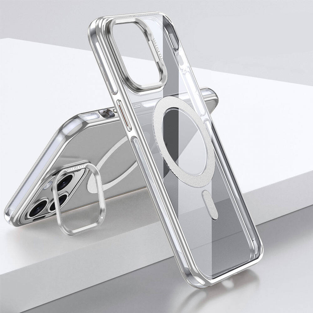 Apple iPhone 14 Pro Max Kılıf M-safe Şarj Özellikli Wlons Standlı Efsane Kapak