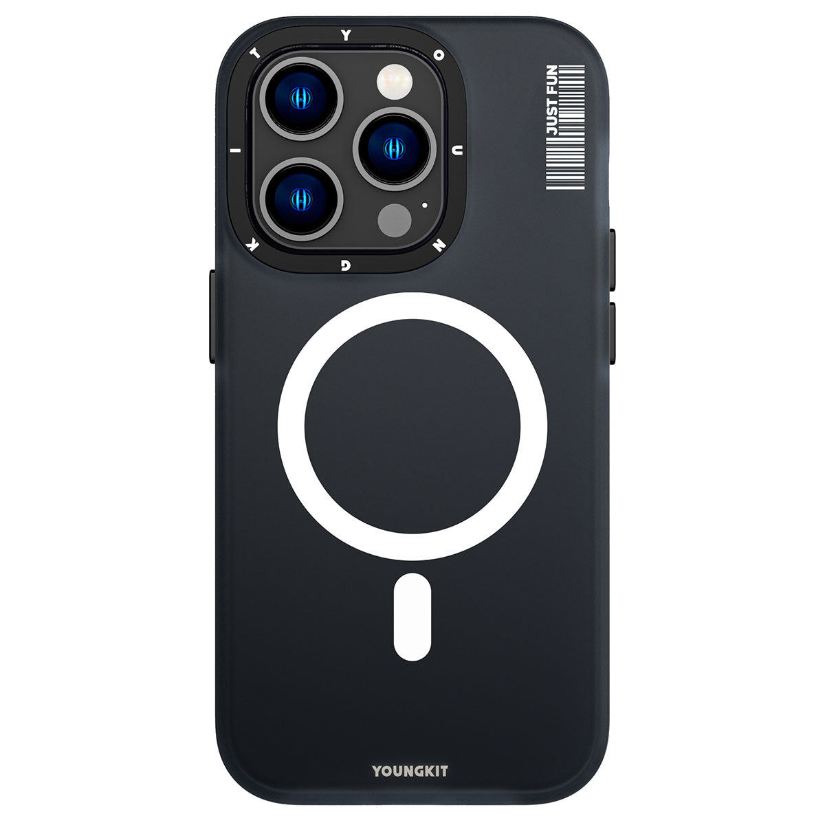 Apple iPhone 14 Pro Max Kılıf M-safe Şarj Özellikli Youngkit Colored Sand Serisi Kapak Mor