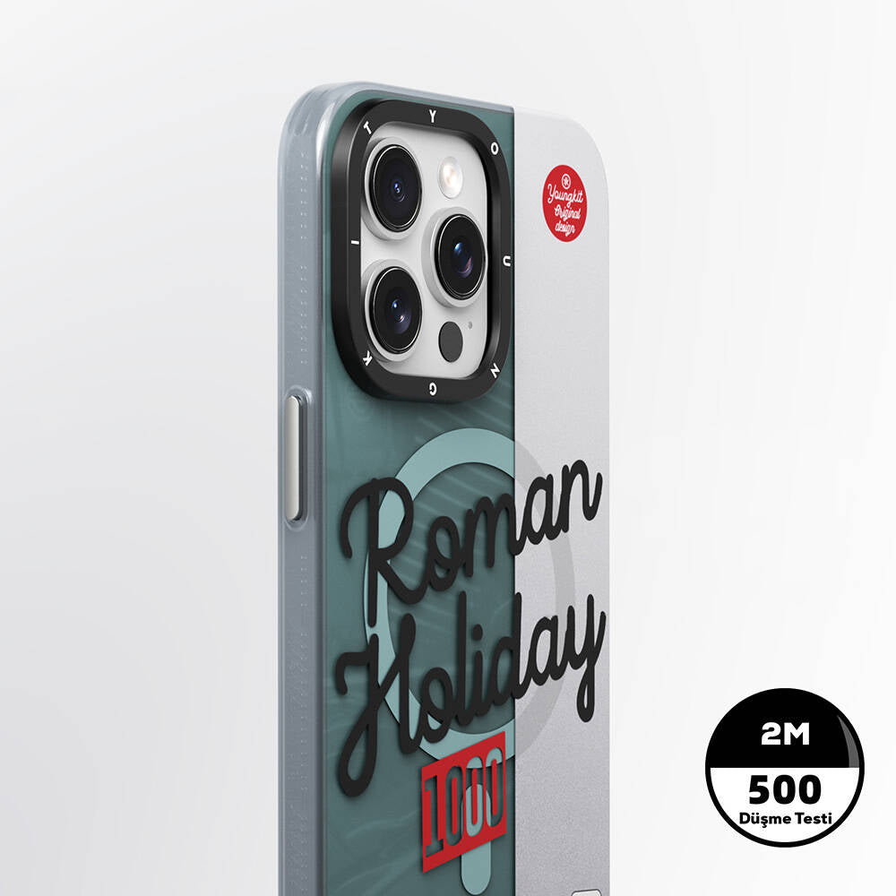 Apple iPhone 14 Pro Max Kılıf M-safe Şarj Özellikli Youngkit Motorcycle Legend Serisi Kapak Siyah