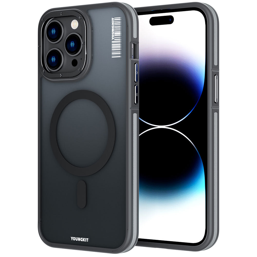Apple iPhone 14 Pro Max Kılıf M-safe Şarj Özellikli Youngkit Rock Sand Serisi Kapak