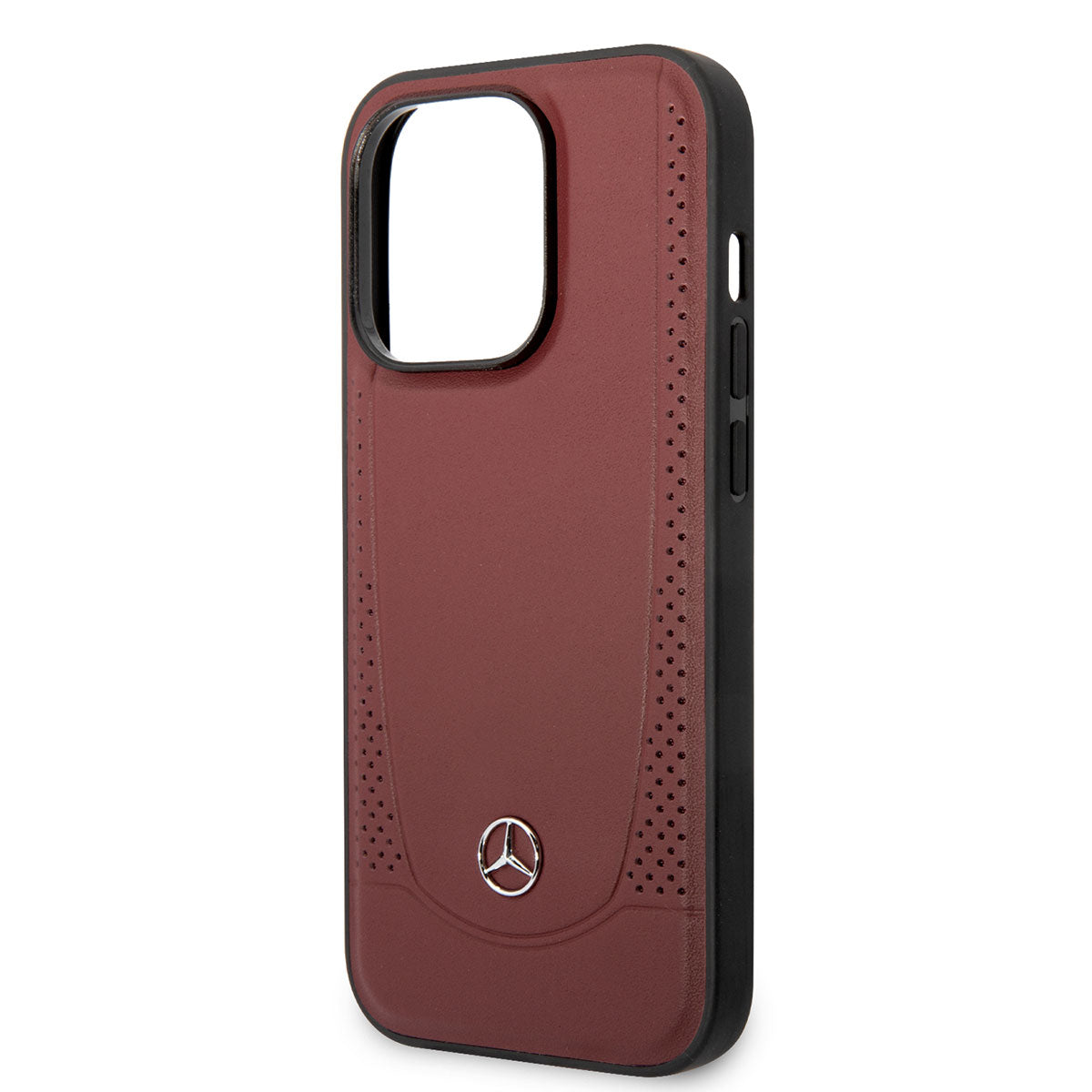 Apple iPhone 14 Pro Max Kılıf Mercedes Benz M-safe Şarj Özellikli Urban Deri Kapak Siyah