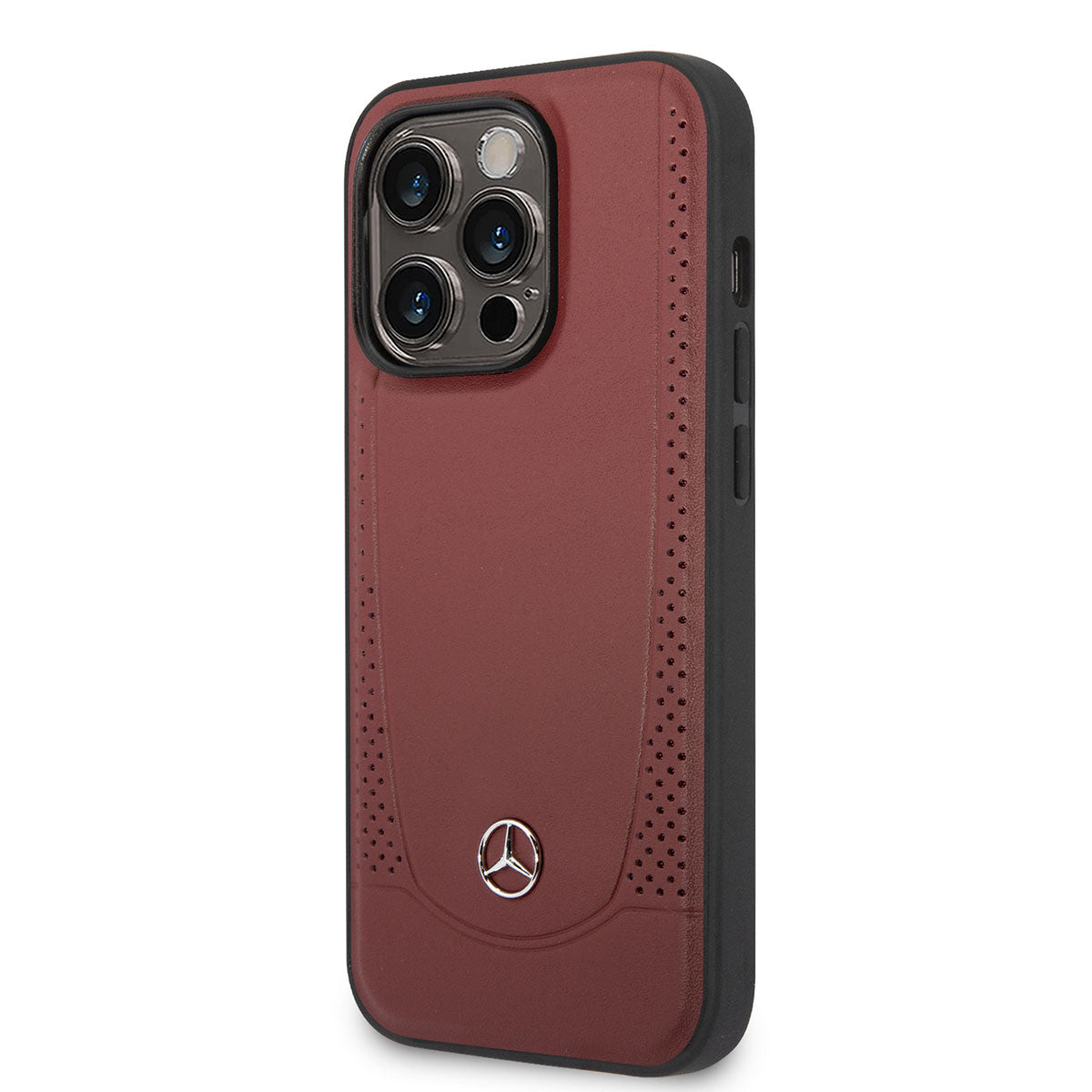 Apple iPhone 14 Pro Max Kılıf Mercedes Benz M-safe Şarj Özellikli Urban Deri Kapak Siyah