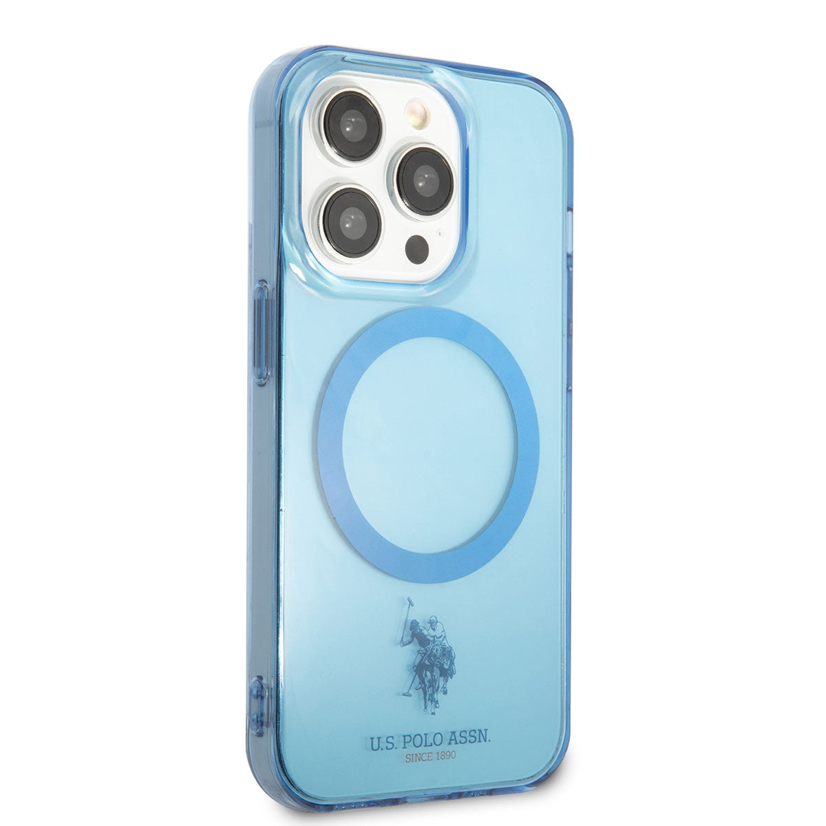 Apple iPhone 14 Pro Max Kılıf U.S. POLO ASSN. M-safe Şarj Özellikli Transparan Tasarım Kapak
