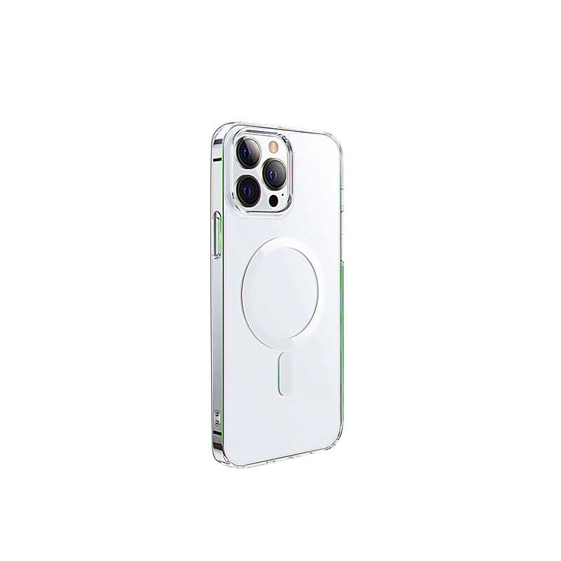 Apple iPhone 14 Pro Max Wiwu M-safe Şarj Özellikli Lens Korumalı Şeffaf Silikon Kapak