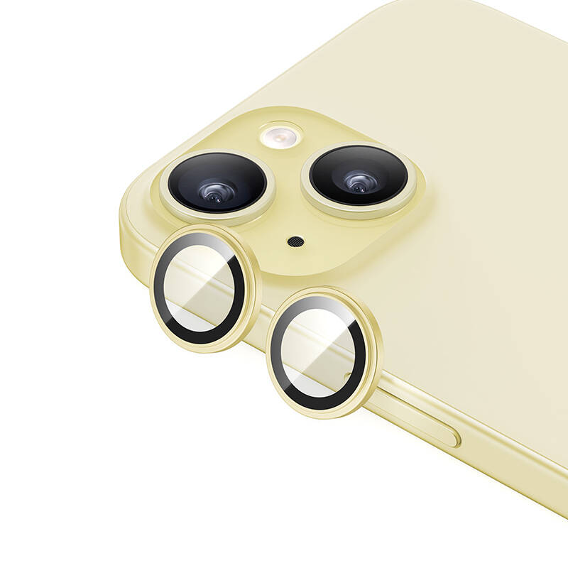 Apple iPhone 15 Benks King Kong Corning Kamera Lens Koruyucu Siyah