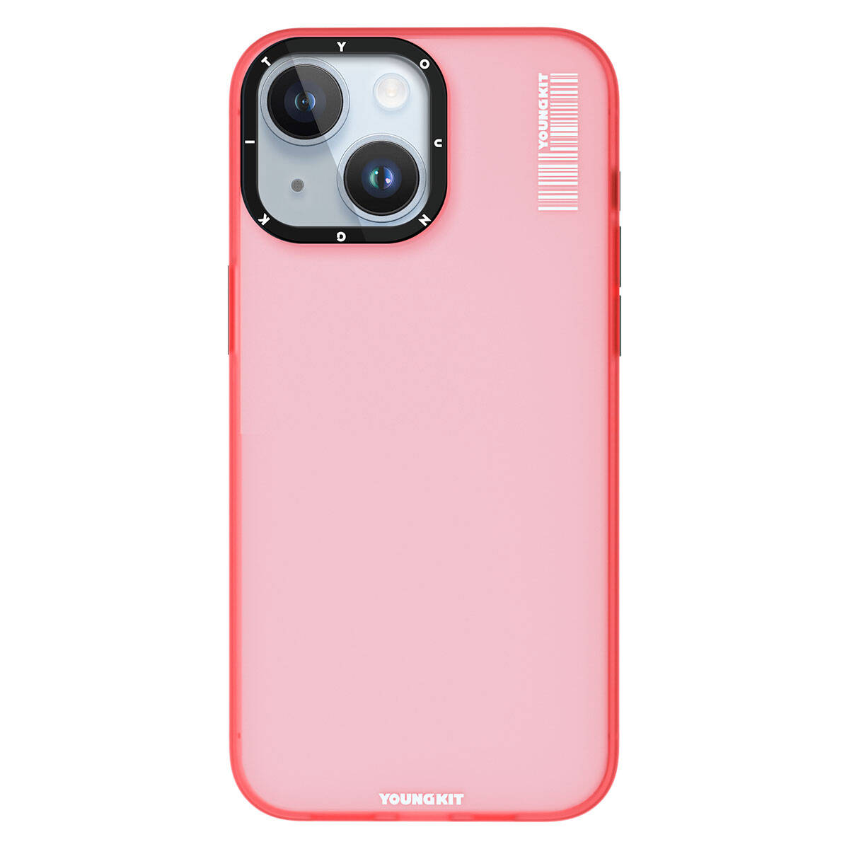 Apple iPhone 15 Kılıf Buzlu Mat Tasarım Youngkit Hidden Sand Serisi Kapak Pembe