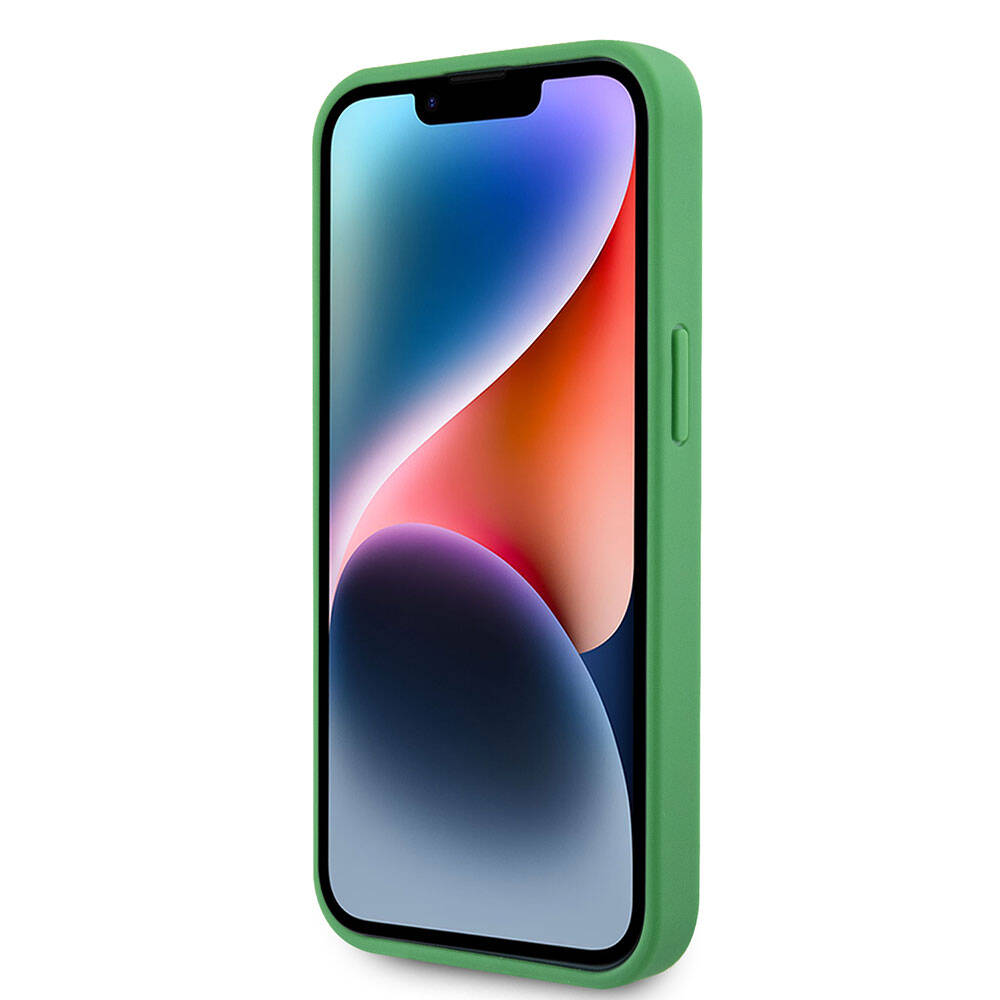 Apple iPhone 15 Kılıf Lacoste Orjinal Lisanslı PU Pike Desenli Arka Yüzey İkonik Timsah Dokuma Logolu Kapak Siyah