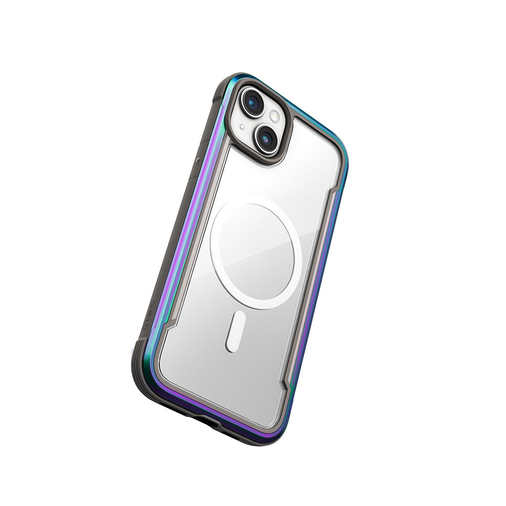 Apple iPhone 15 Kılıf M-safe Şarj Özellikli Airbagli Raptic Shield Serisi Şeffaf Arka Yüzey Kapak Kırmızı