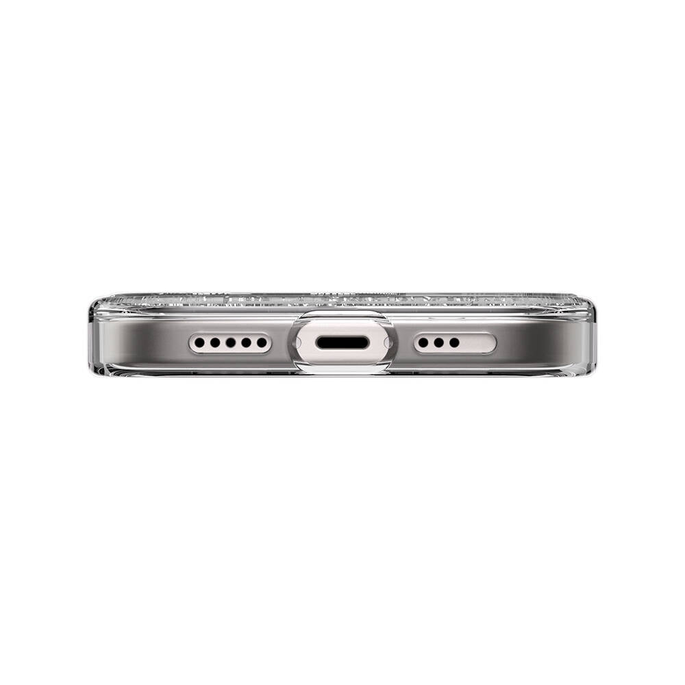 Apple iPhone 15 Kılıf M-safe Şarj Özellikli Parlayan Simli Şeffaf Lisanslı Switcheasy Starfield-M Kapak Renksiz