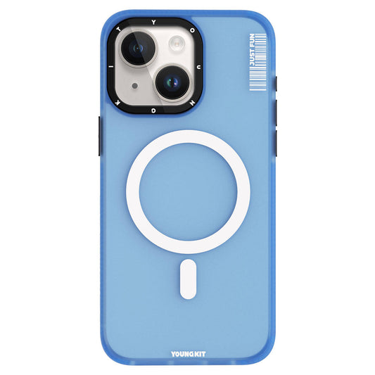 Apple iPhone 15 Kılıf M-safe Şarj Özellikli Youngkit Colored Sand Serisi Kapak Pembe