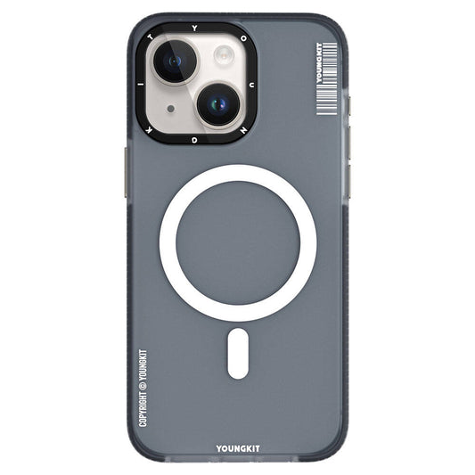 Apple iPhone 15 Kılıf M-safe Şarj Özellikli Youngkit Jiansha Serisi Kapak Siyah