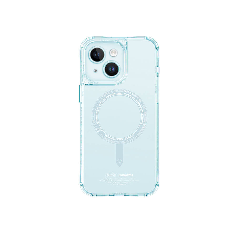 Apple iPhone 15 Kılıf SkinArma Şeffaf Airbag Tasarımlı M-safe Şarj Özellikli Saido Kapak Renksiz
