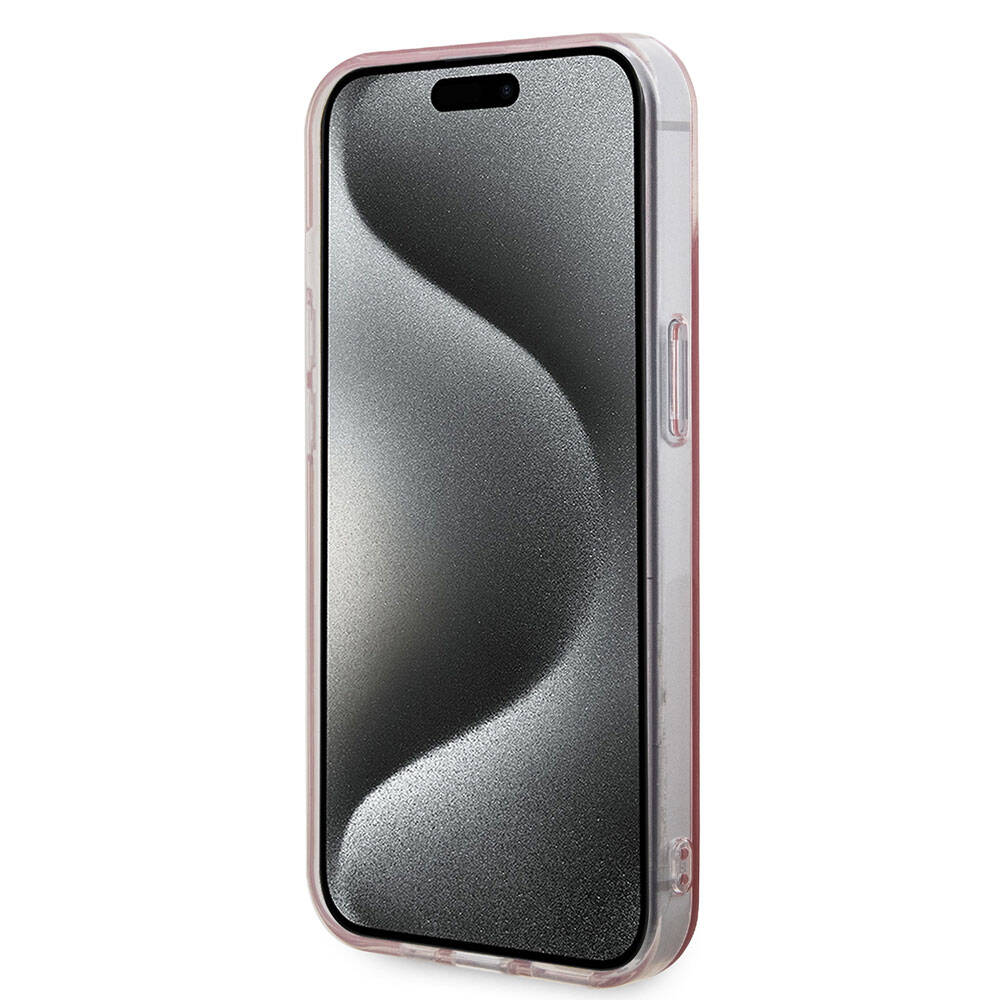 Apple iPhone 15 Kılıf U.S. Polo Assn. Orjinal Lisanslı Simli Parlak Alfabe Tasarım Kapak Mavi