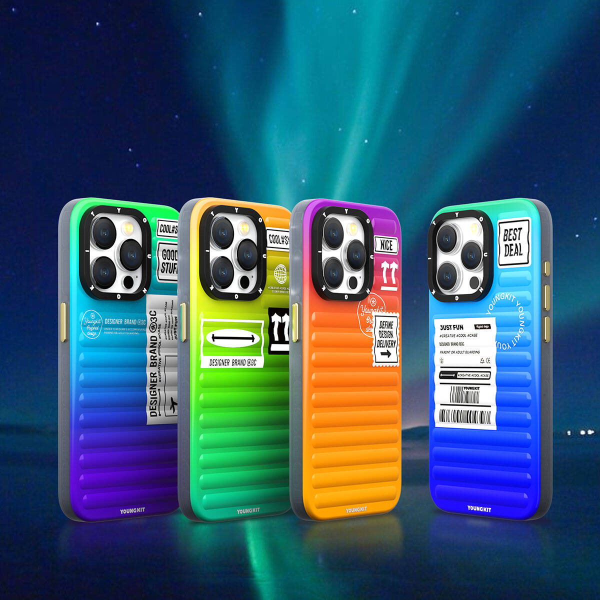 Apple iPhone 15 Kılıf YoungKit The Secret Color Serisi Kapak Mor