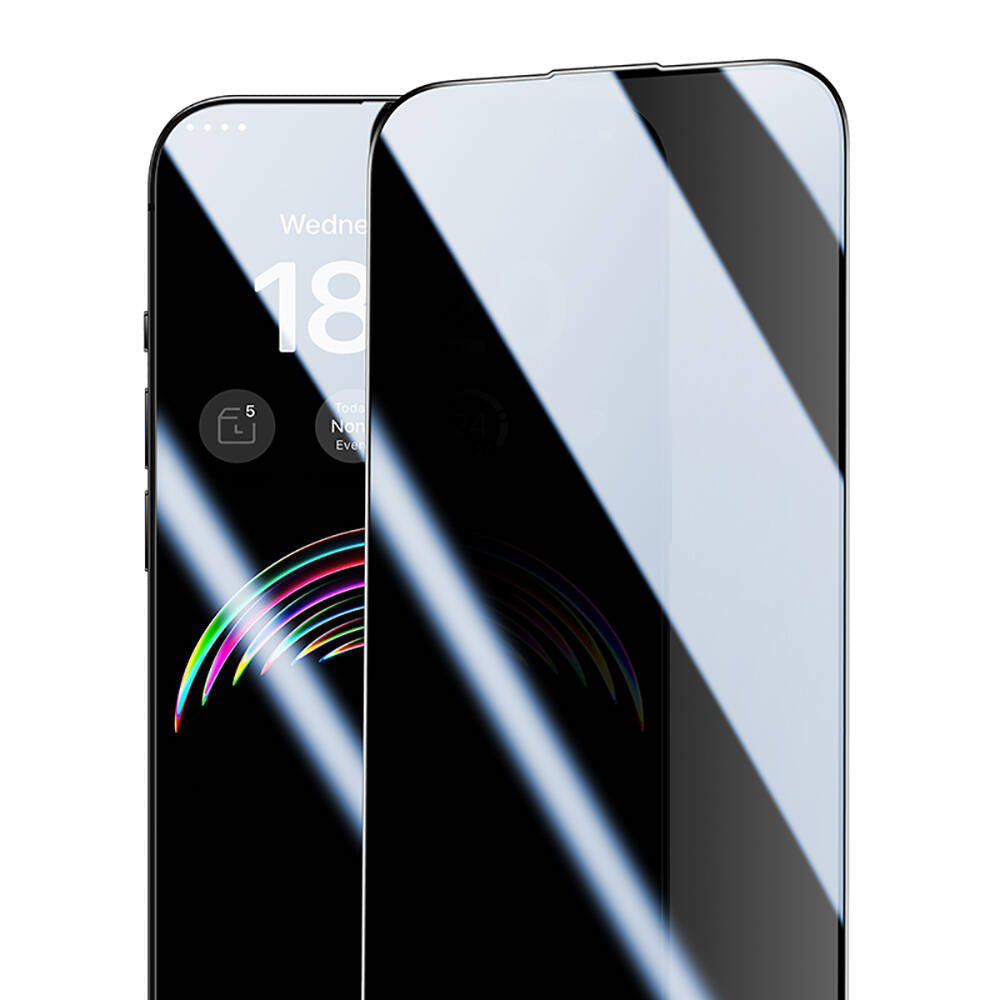 Apple iPhone 15 Plus Hidrofobik Ve Oleofobik Özellikli Benks Privacy Air Shield 0.4mm Ekran Koruyucu 10'lu Paket Şeffaf