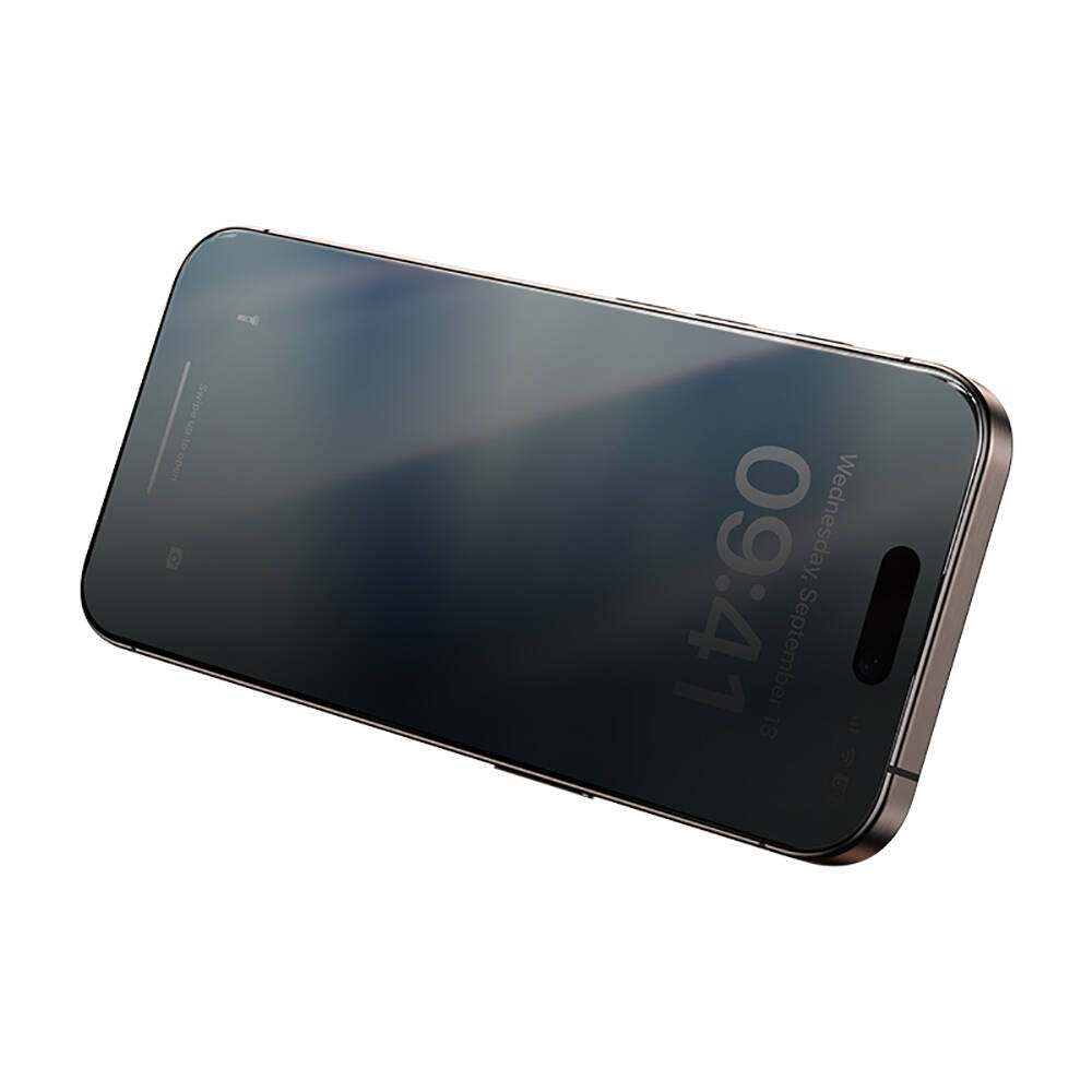 Apple iPhone 15 Plus Hidrofobik Ve Oleofobik Özellikli Benks Privacy Air Shield 0.4mm Ekran Koruyucu 10'lu Paket Şeffaf