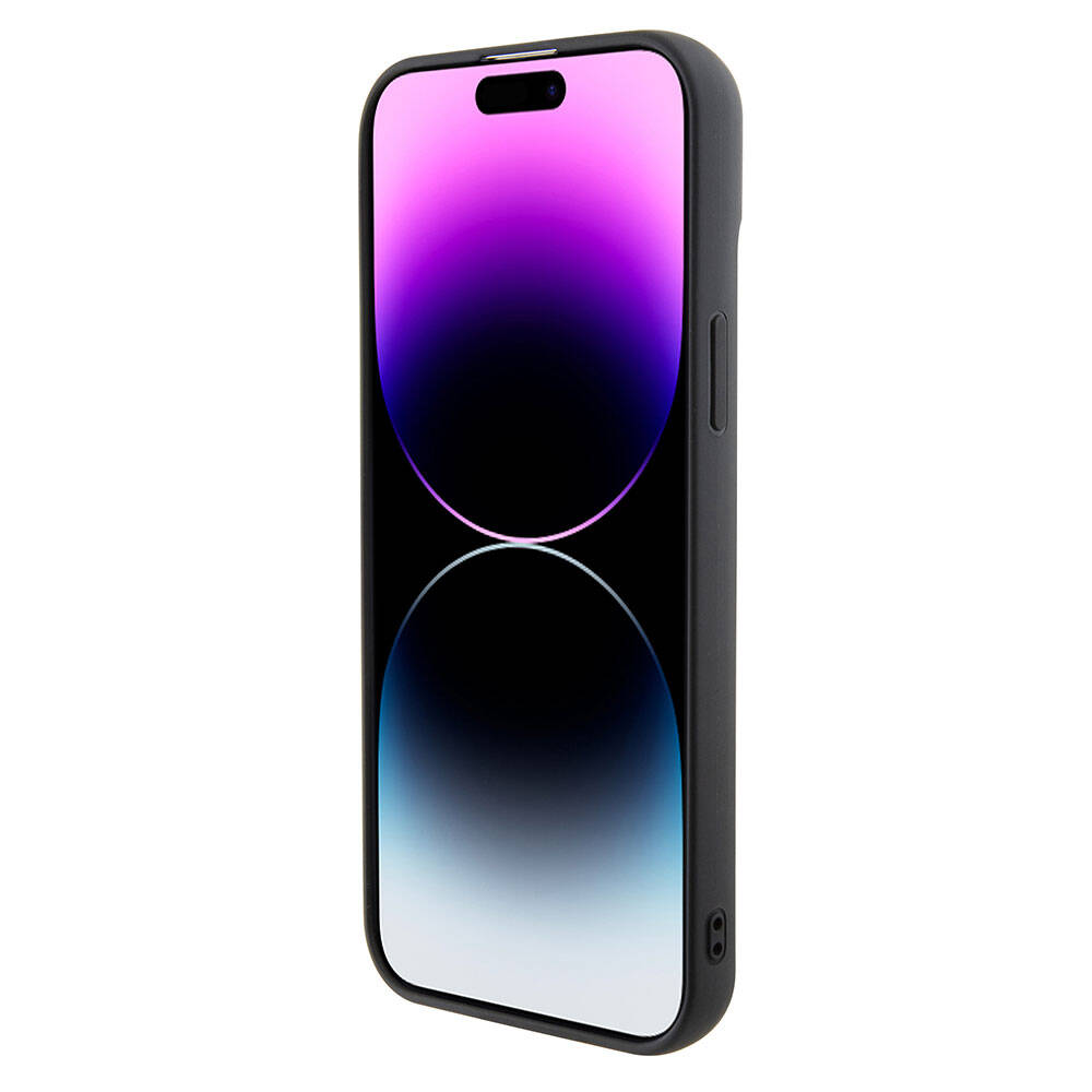 Apple iPhone 15 Plus Kılıf Ferrari Orjinal Lisanslı M-safe Şarj Özellikli Metal Logolu PU Karbon Kapak Kırmızı