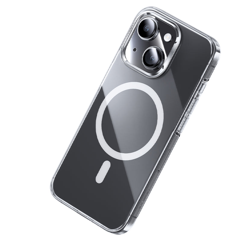 Apple iPhone 15 Plus Kılıf M-safe Şarj Özellikli Benks Crystal Serisi Şeffaf Kapak Renksiz