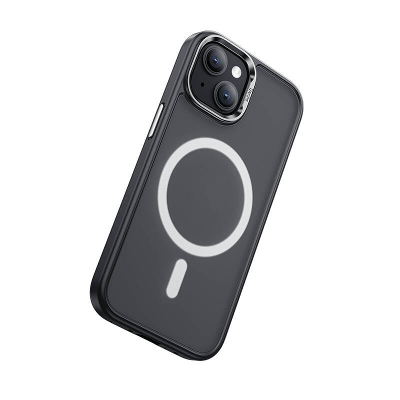 Apple iPhone 15 Plus Kılıf M-safe Şarj Özellikli Benks Mist Protective Kapak Siyah