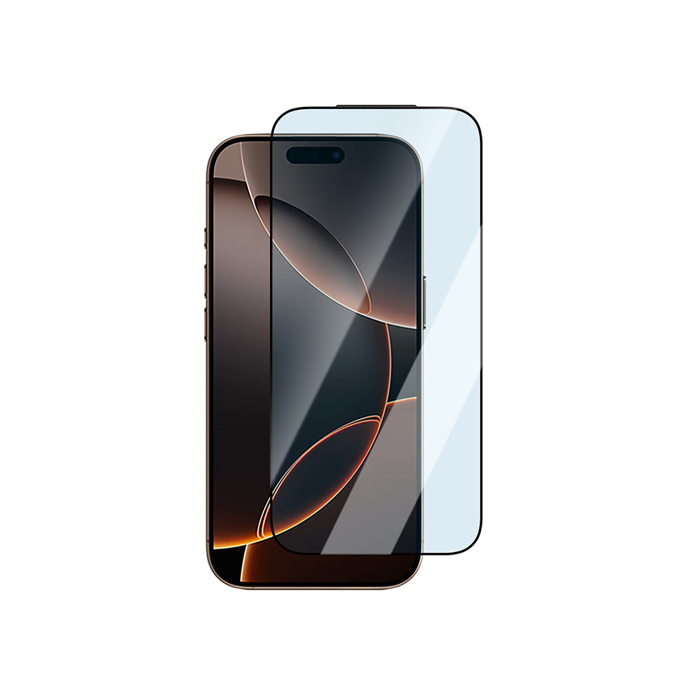 Apple iPhone 15 Pro CaseWorld Applicator Serisi 2.5D Eyesafe Mavi Işık Teknolojili 0.33mm Temperli Cam Ekran Koruyucu + Uygulama Aparatı