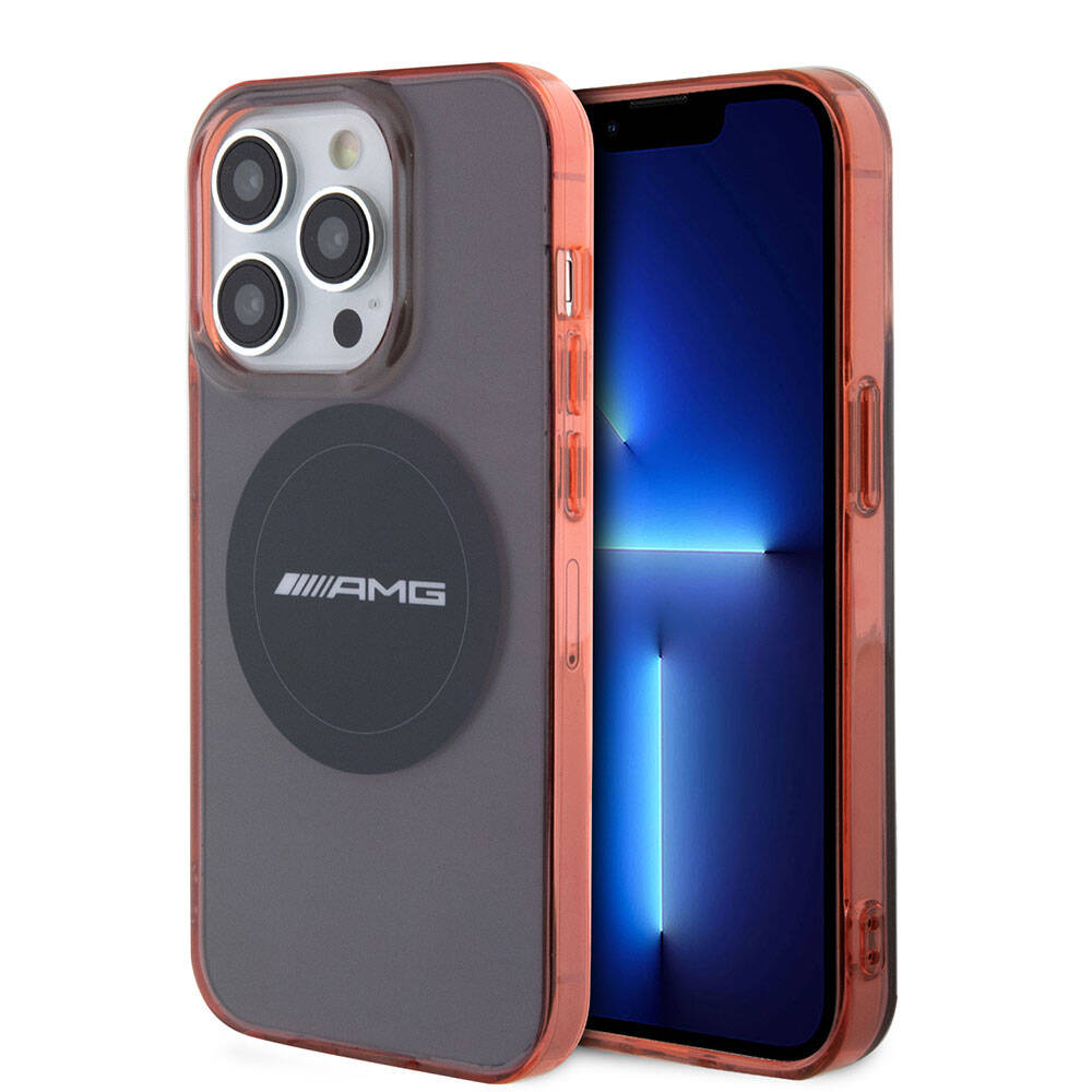 Apple iPhone 15 Pro Kılıf AMG Orjinal Lisanslı M-safe Şarj Özellikli Transparan Timeless Kapak Siyah